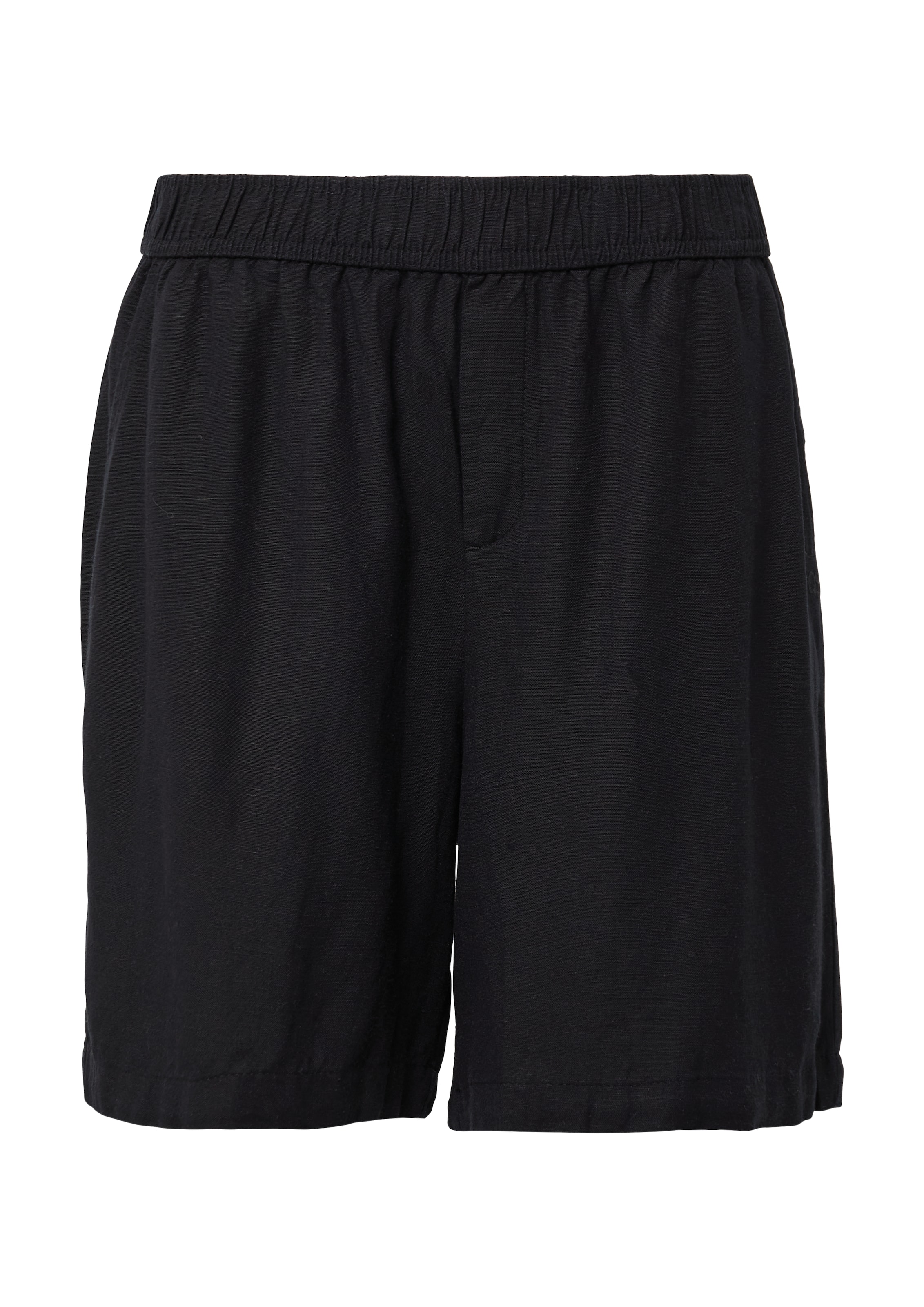 QS Loosefit Shorts in Schwarz: Vorderseite