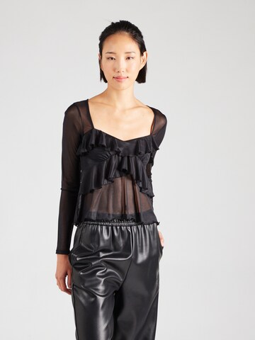 ABOUT YOU Shirt 'Loreen' in Zwart: voorkant