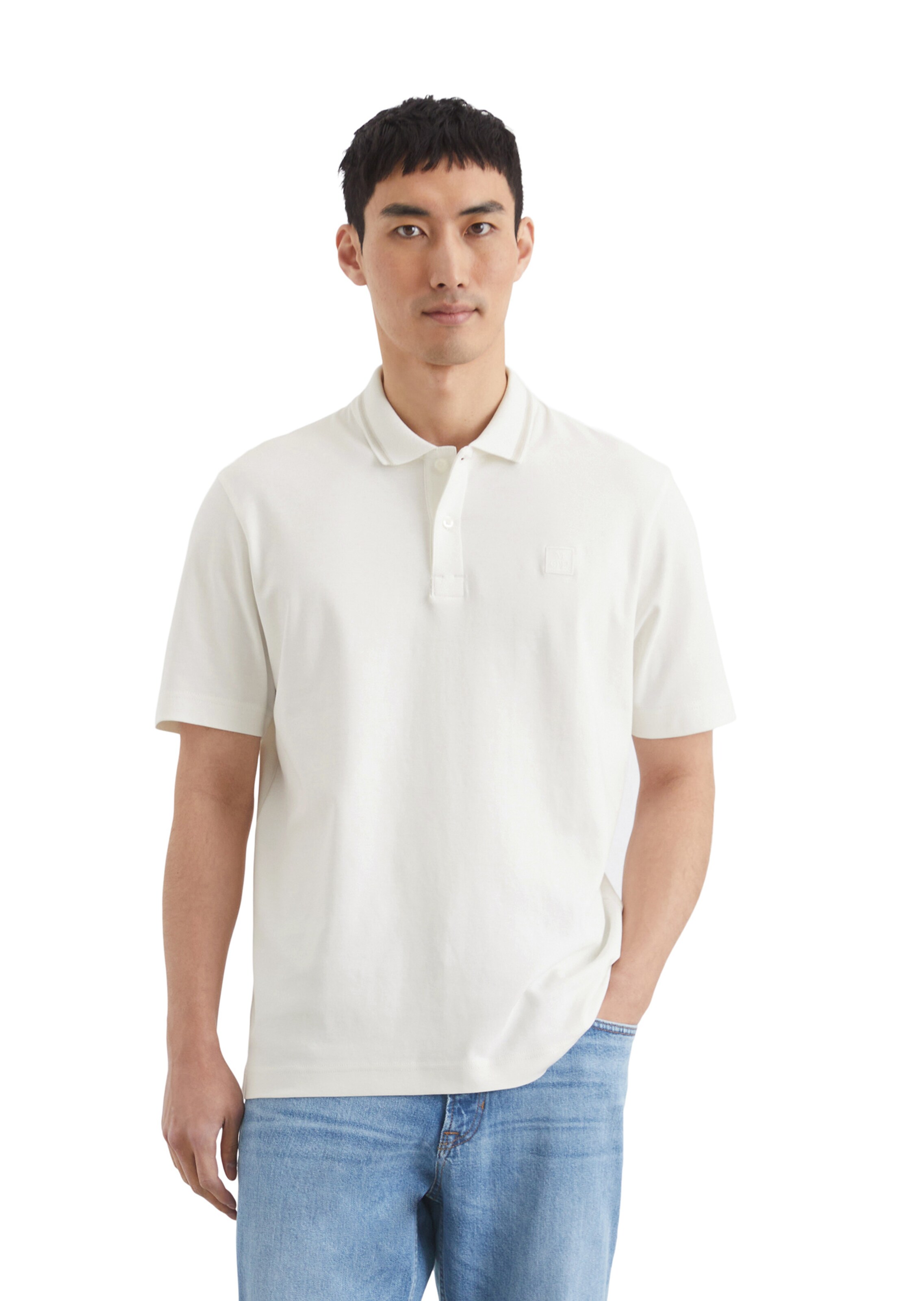 Marc O'Polo Poloshirt in Weiß: Vorderseite