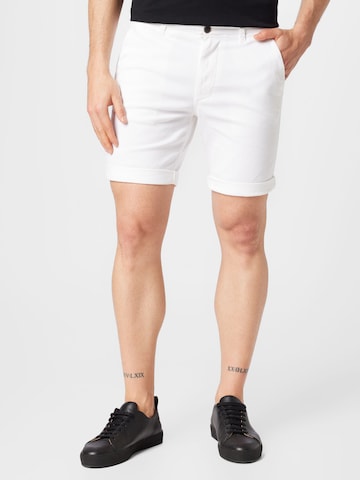 Regular Pantalon chino 'DAVE' JACK & JONES en blanc : devant