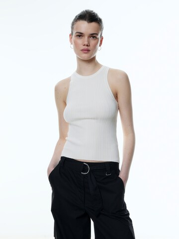 EDITED Gebreide top 'Ondria' in Wit: voorkant