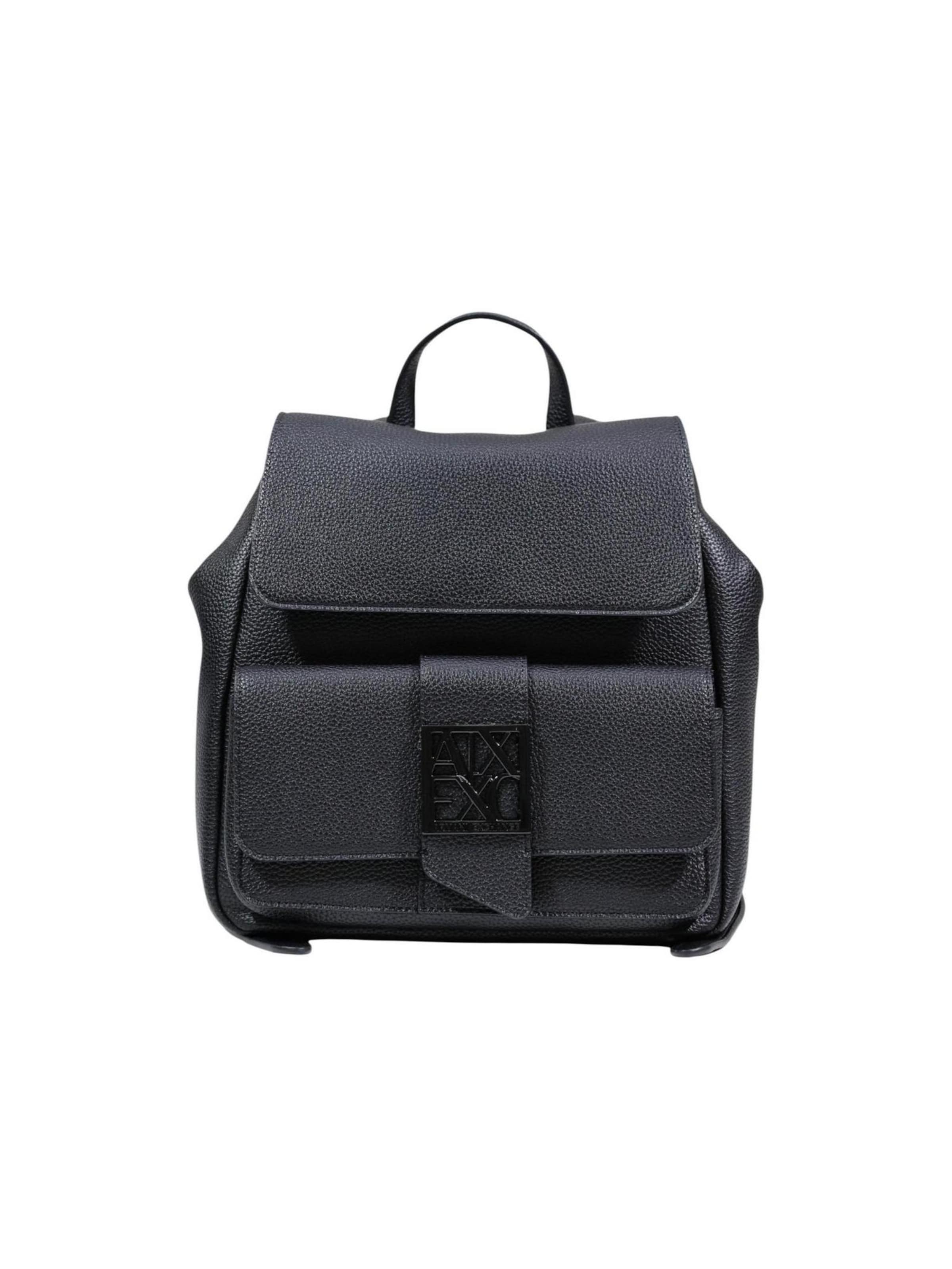ARMANI EXCHANGE - Mochila en negro: frente
