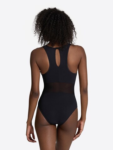 ARENA Bustier Badeanzug 'MESH PANEL VENT BACK' in Schwarz