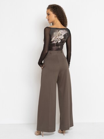 JIORO Blouse 'LEO ORCHID' in Zwart