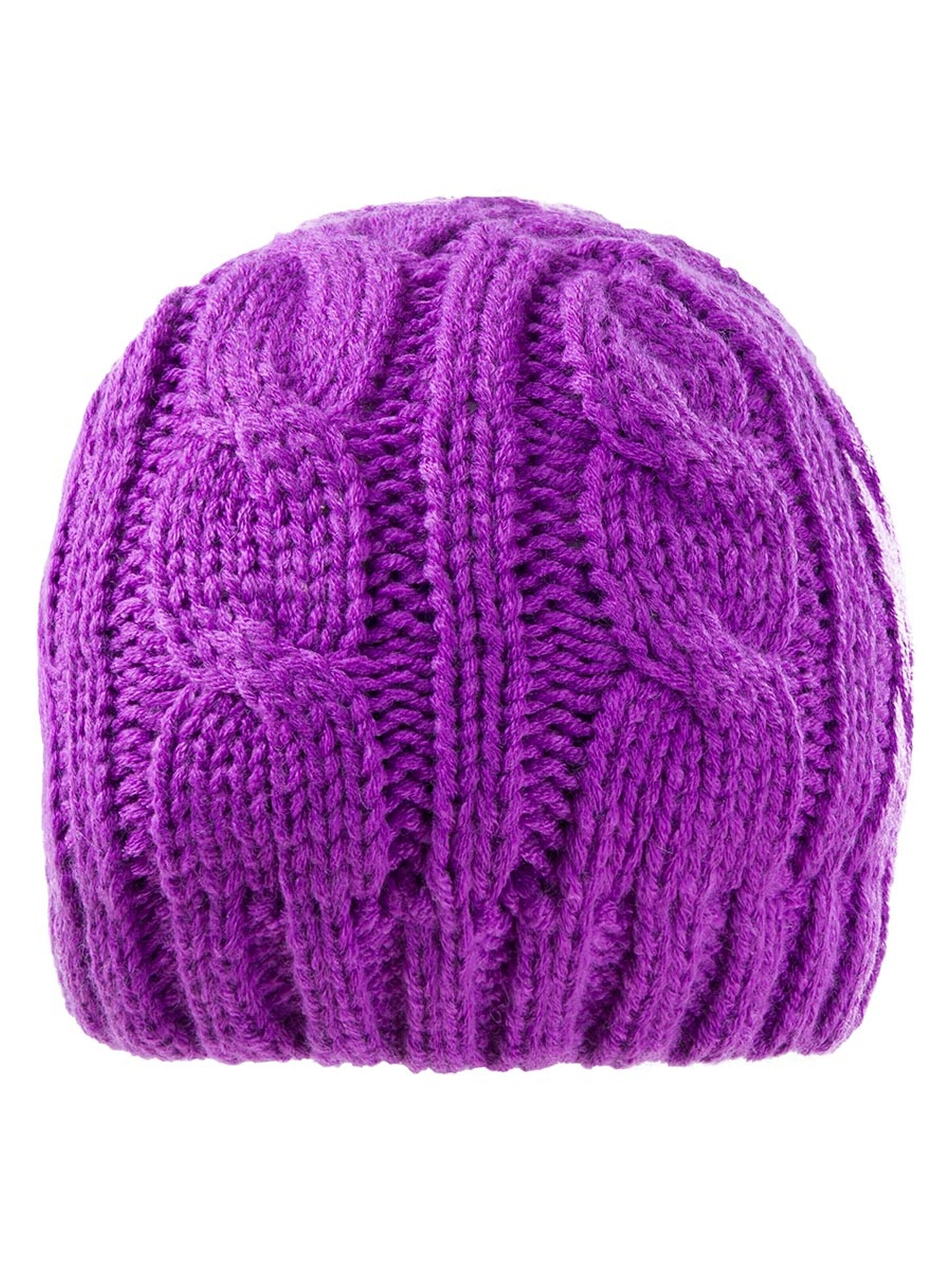 DÖLL Beanie 'Topfmütze Strick' in Purple: front