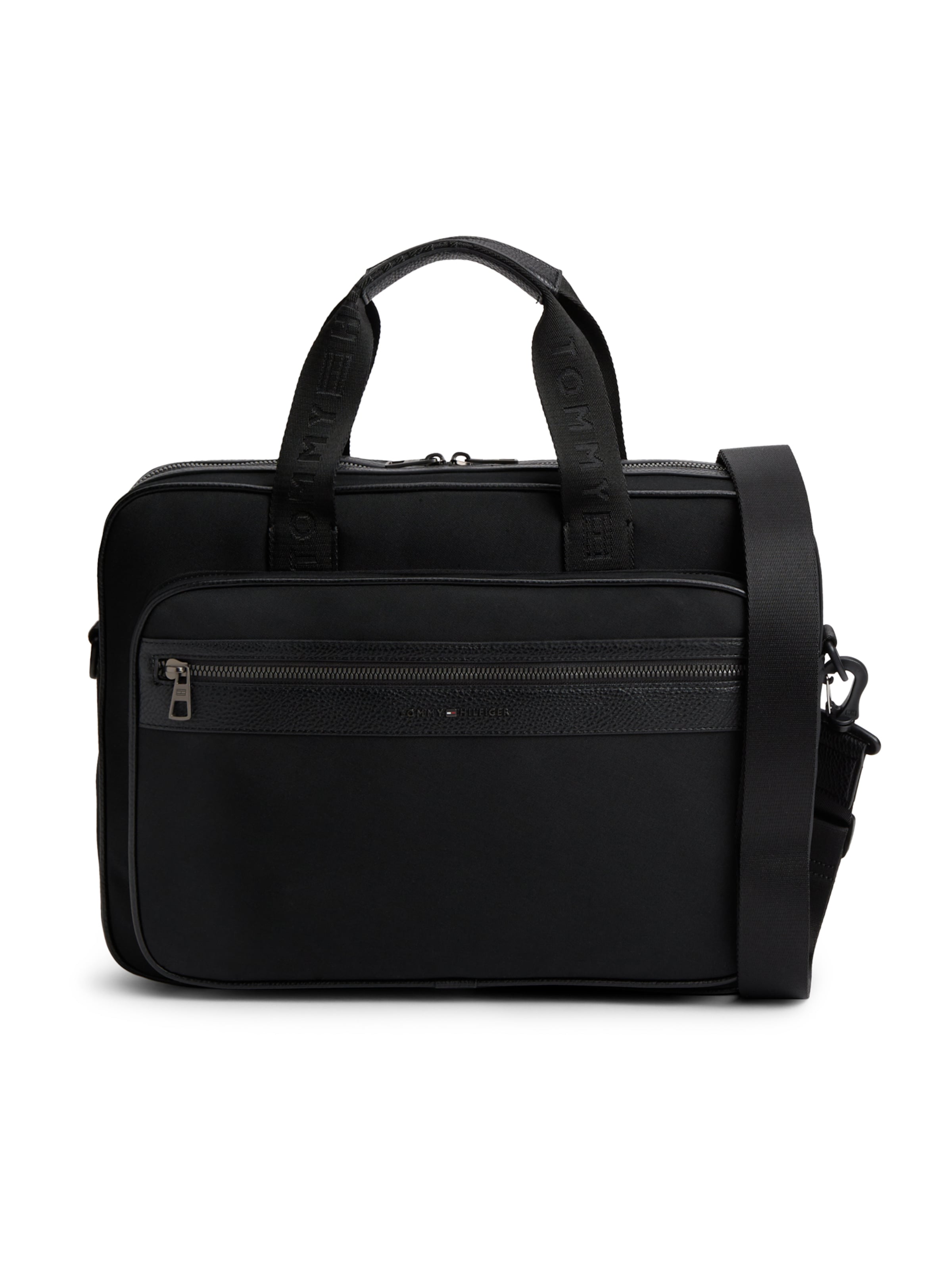 TOMMY HILFIGER Laptop bag in Black: front