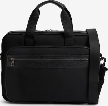 juoda TOMMY HILFIGER Nešiojamo kompiuterio krepšys: priekis