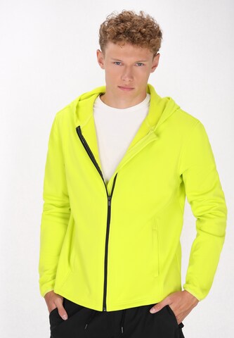 Mo ATHLSR Sweatvest in Geel: voorkant