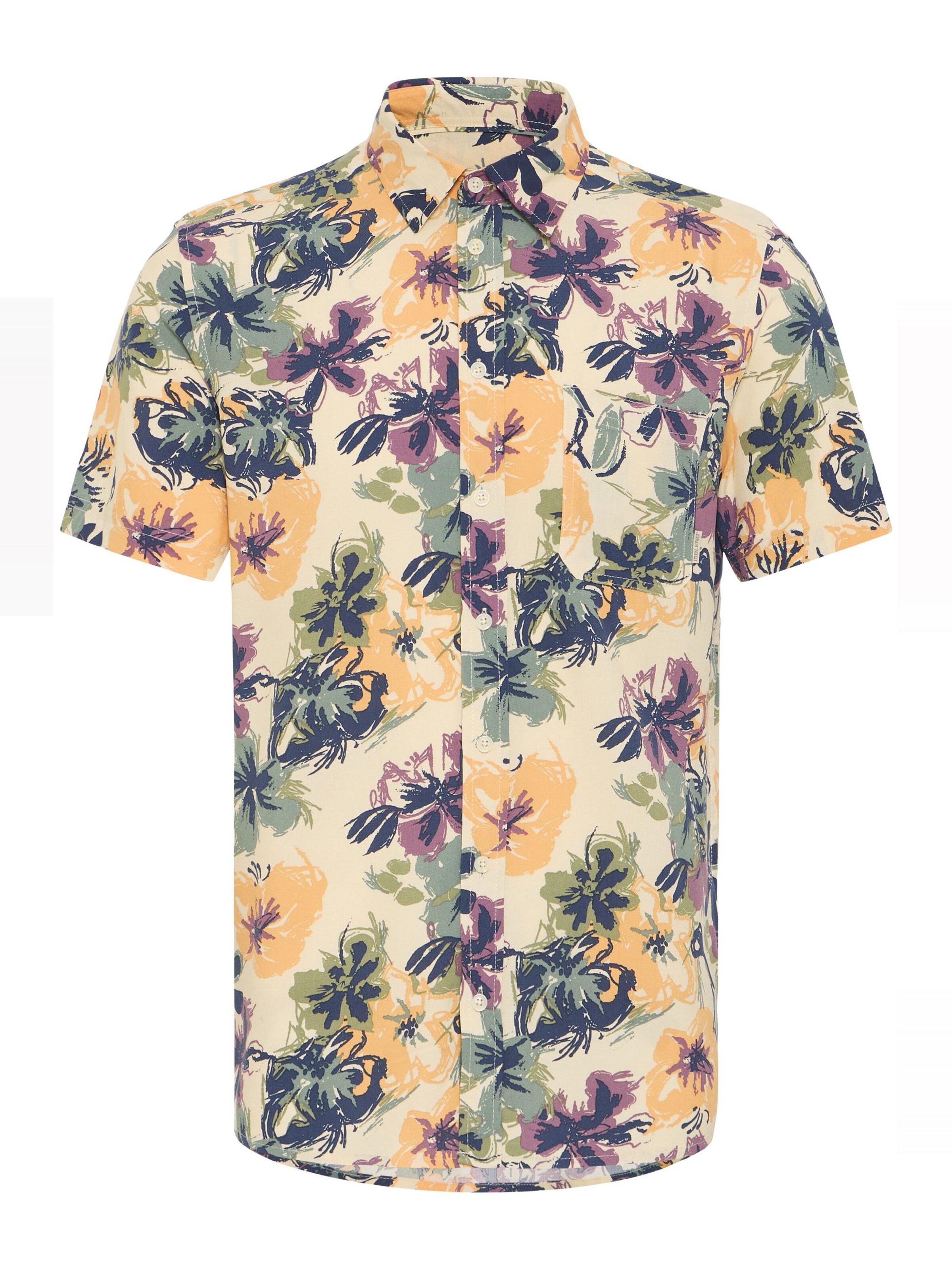 BLEND Kurzarmhemd ' BHATLE ' in Beige: Vorderseite