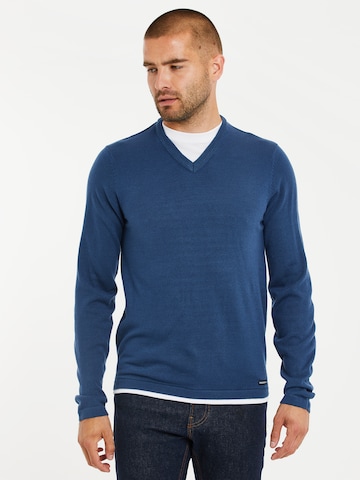 Pull-over Threadbare en bleu : devant