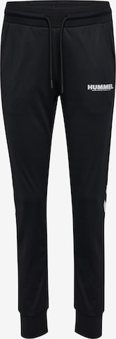 Effilé Pantalon de sport 'LEGACY EVY' Hummel en noir : devant