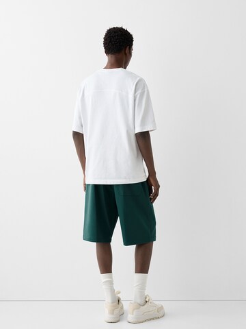 Largi Pantaloni de la Bershka pe verde