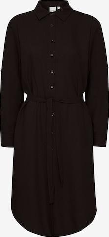 ICHI Blusenkleid 'Lino' in Schwarz: Vorderseite