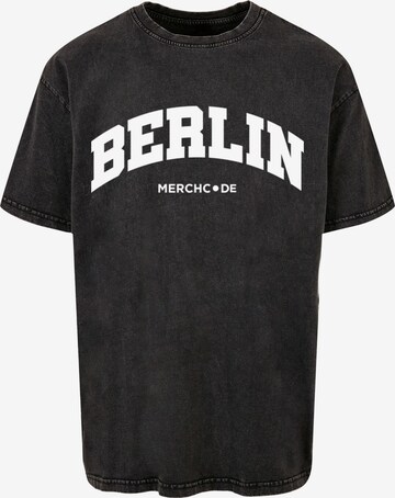 Maglietta 'Berlin Wording' di Merchcode in nero: frontale
