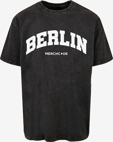 Merchcode T-Shirt 'Berlin Wording' in Schwarz: predná strana