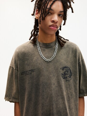 Maglietta 'STWD' di Pull&Bear in grigio