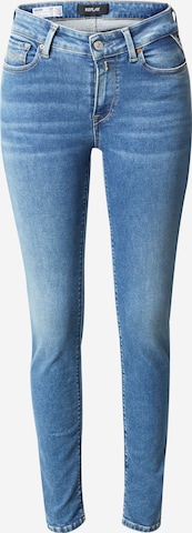 REPLAY Skinny Jeansy 'LUZIEN' w kolorze niebieski: przód