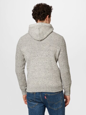 Petrol Industries Knit Cardigan in Grey