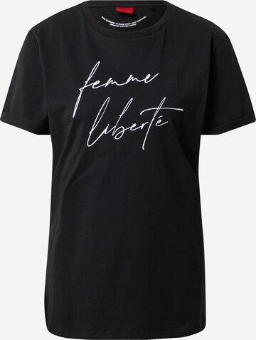 T-shirt 'Dibiusa' HUGO en noir : devant