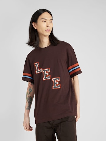 T-Shirt Lee en marron : devant