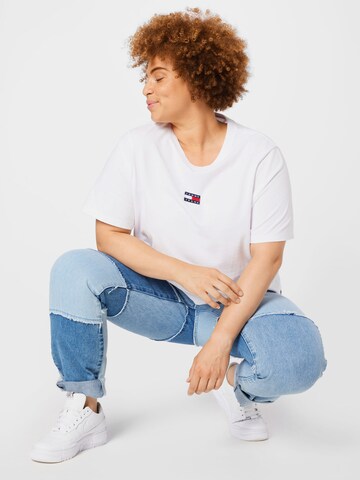 Tommy Jeans Curve Tričko – bílá