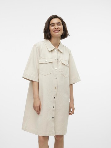 VERO MODA Blusekjole 'FENJA' i beige: forside