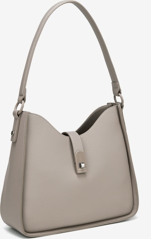 Borsa a spalla 'Borsa a Spalla David Jones Ecopelle con Chiusura Bottone e Zip' di David Jones in grigio: frontale