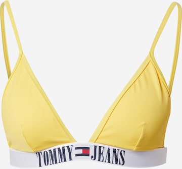 Triunghi Sutien costum de baie de la Tommy Jeans pe galben: față