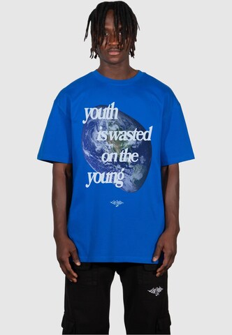 Lost Youth T-Shirt 'World' in Blau