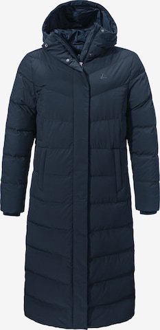 Schöffel Outdoormantel 'Urban Down' in Blauw: voorkant