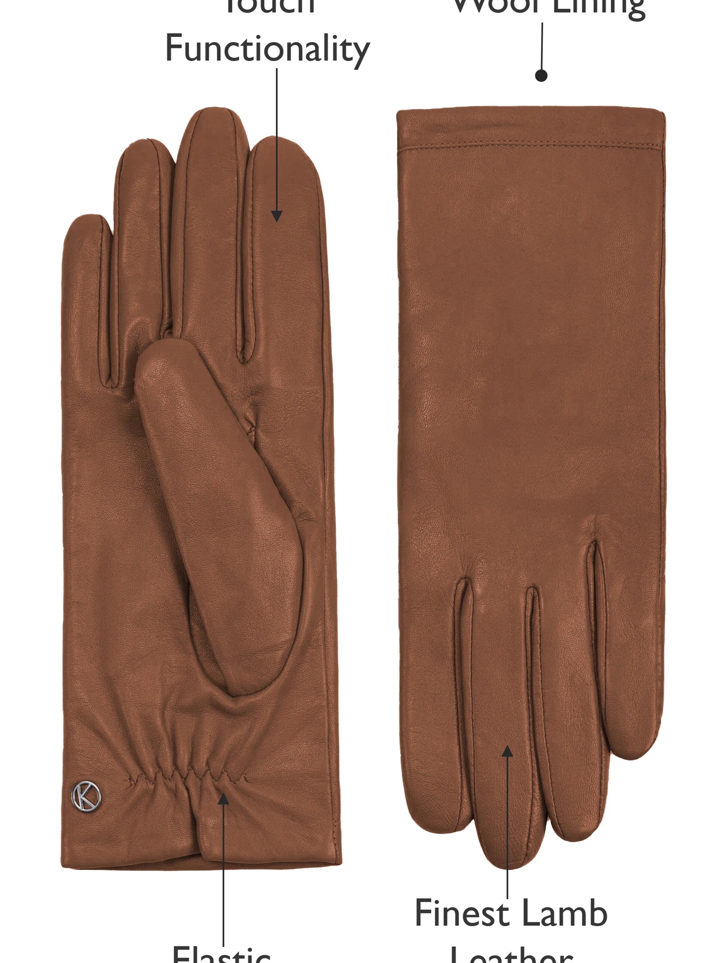 KESSLER Fingerhandschuhe‌‌‌‌ in Braun
