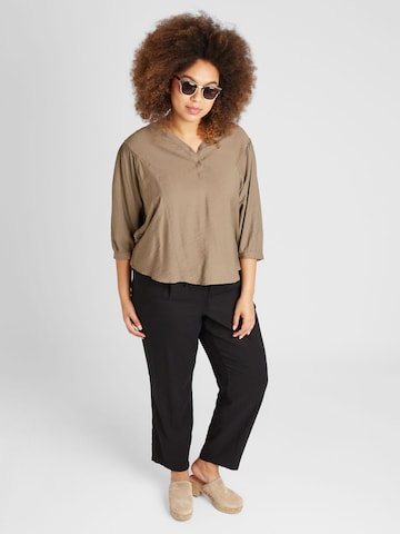 ONLY Carmakoma Blouse 'BRITNEY' in Brown