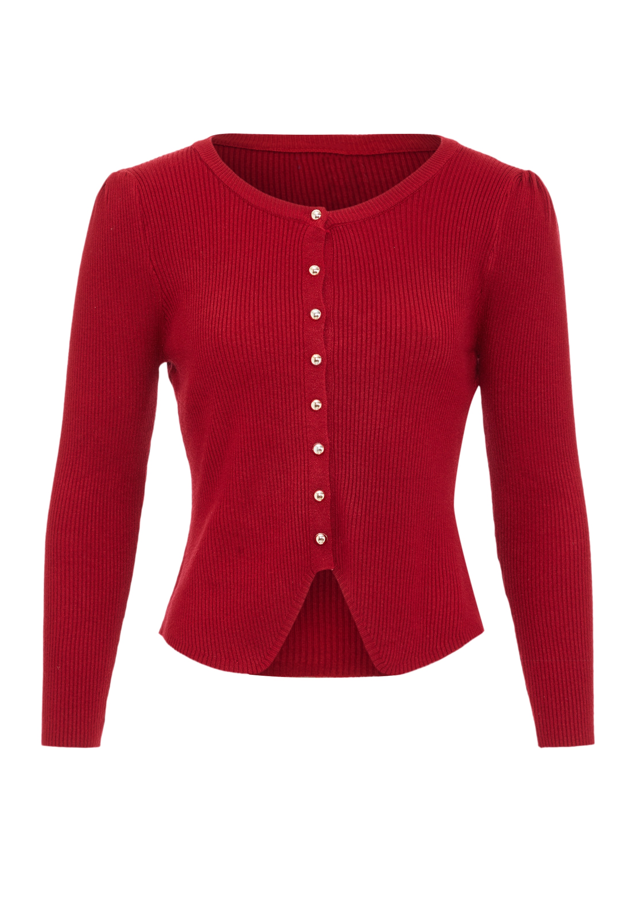 VERNOLE Knit cardigan in Red: front