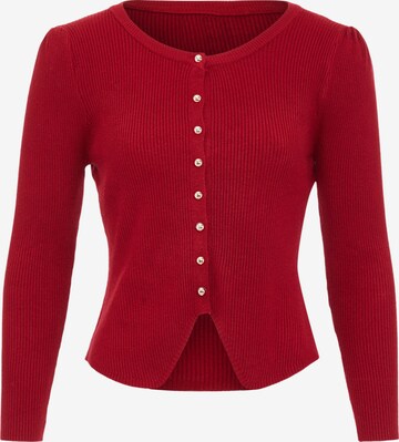 VERNOLE Gebreid vest in Rood: voorkant