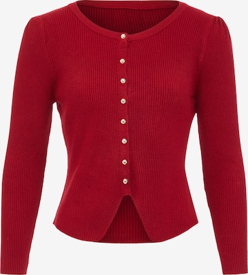 Cardigan VERNOLE en rouge : devant