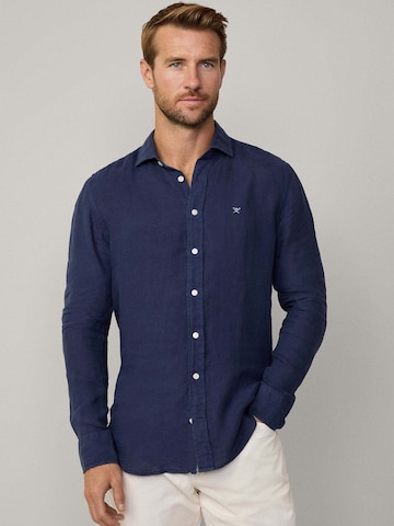 Hackett London Regular Fit Hemd 'Ess' in Blau: Vorderseite