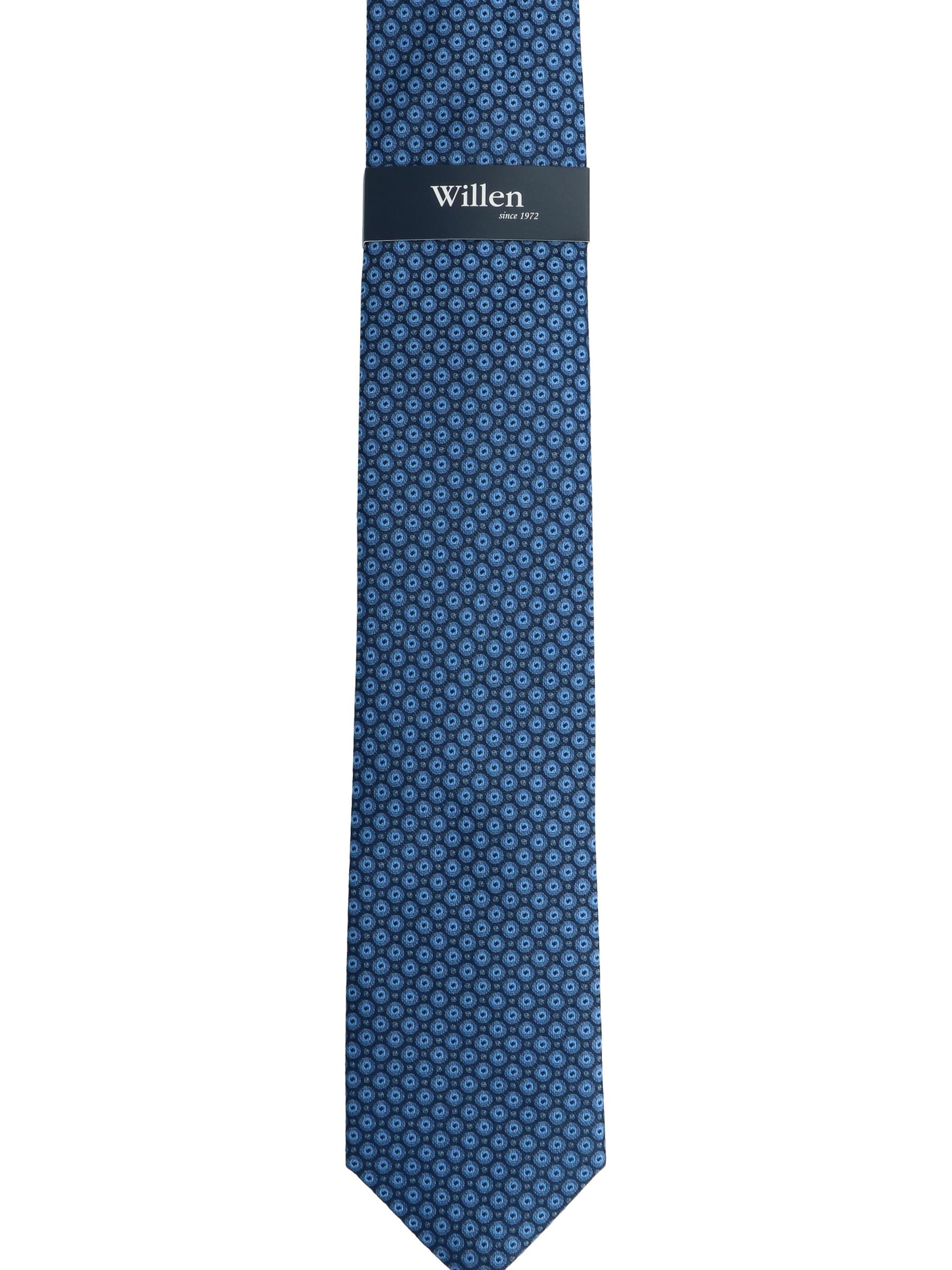 WILLEN Tie 'Kleinmuster Marine' in Blue