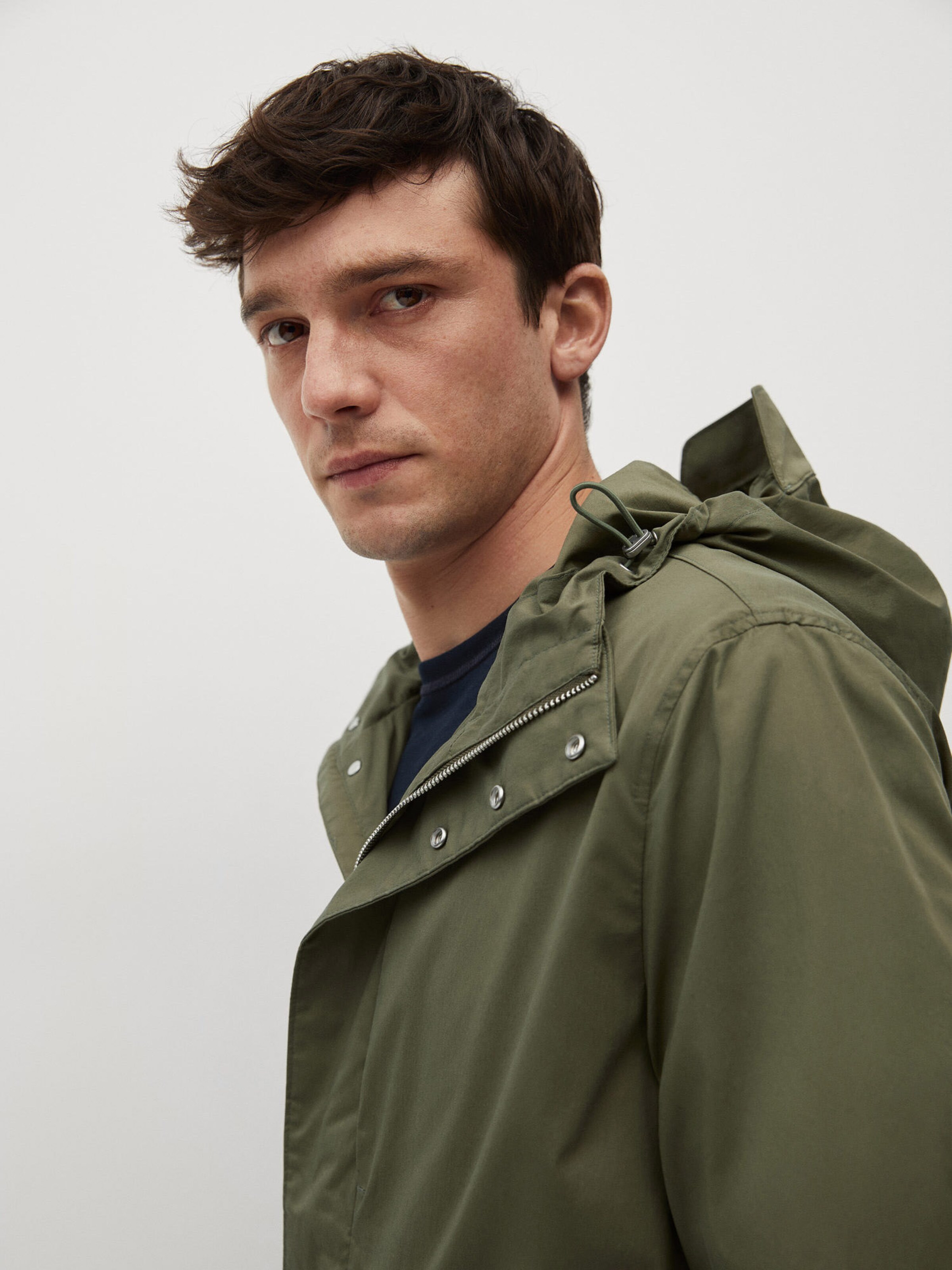 Mango green parka deals