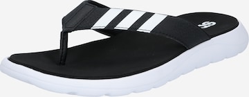 ADIDAS SPORTSWEAR T-Bar Sandals 'Comfort' in Black: front