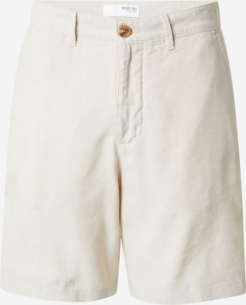 SELECTEDregular Chino hlače 'MILES' - bež boja: prednji dio
