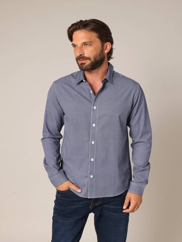 Coupe regular Chemise 'BUNJI' Deeluxe en gris : devant