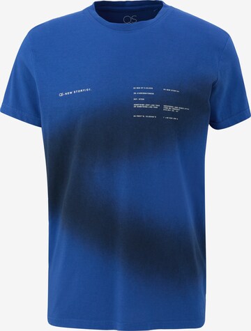 T-Shirt QS en bleu : devant