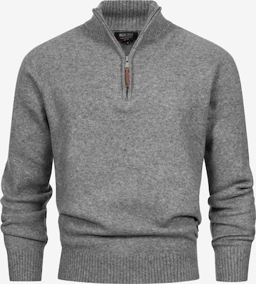 INDICODE JEANS Sweater 'INTrax' in Grey: front