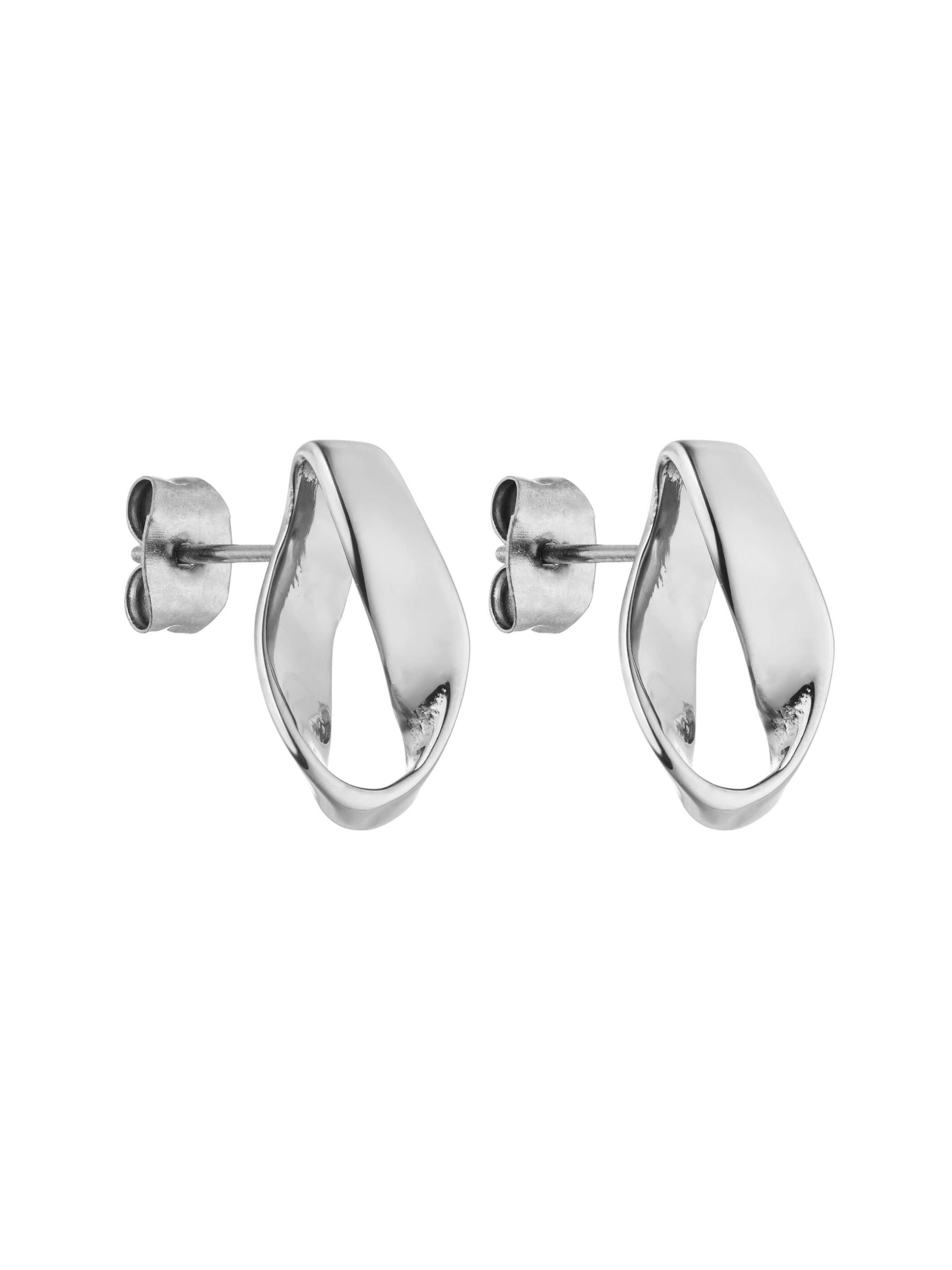 PURELEI - Pendientes 'Twist' en plata: frente