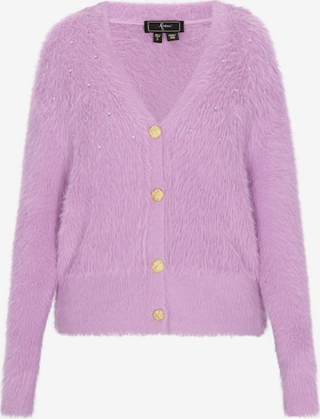 fainaKardigan - ljubičasta boja: prednji dio