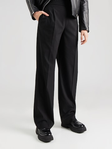 Wide leg Pantaloni cutați 'Garos_ALL' de la HUGO pe negru: față