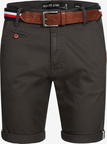 Pantalon chino 'Creel' INDICODE JEANS en gris : devant