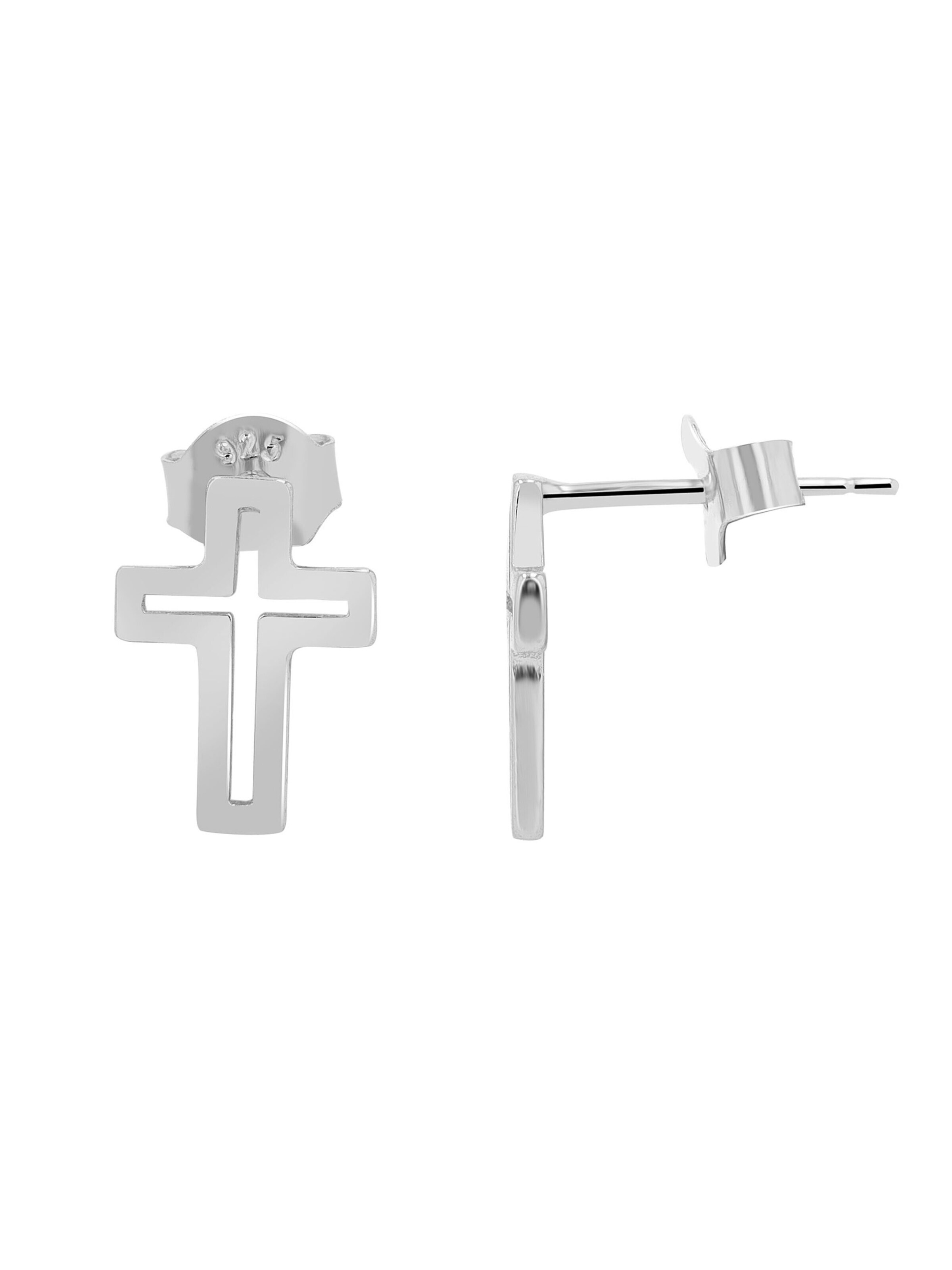Akzent Earrings '"Emely" aus 925 Sterlingsilber, rhodiniert, langlebig' in Silver