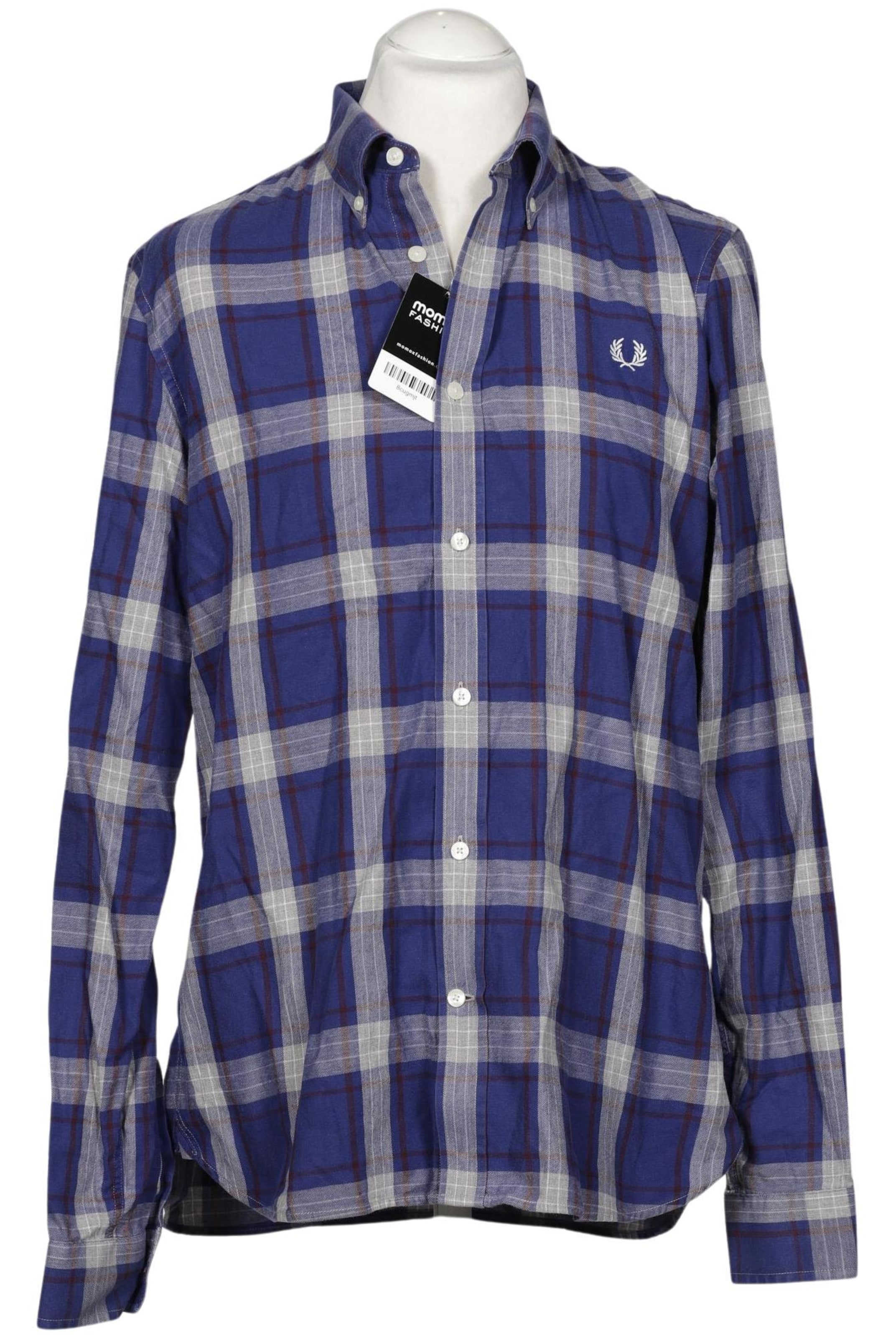 Fred Perry Button Up Shirt in L in Blue: front