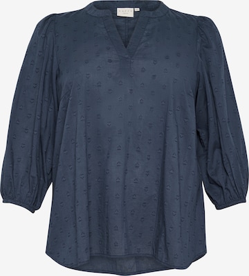 Camicia da donna 'Jolana' di KAFFE CURVE in blu: frontale